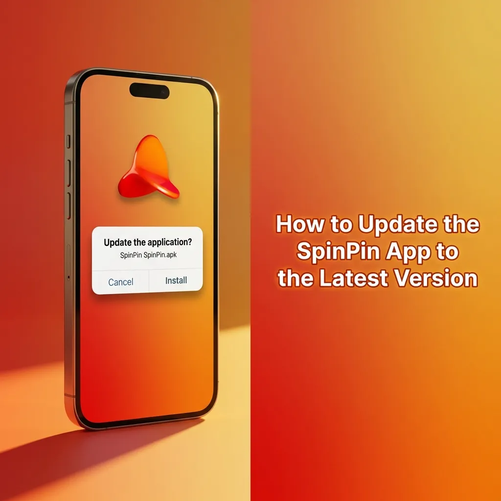 SpinPin app automatically updates in background; user accessing latest version without manual download required