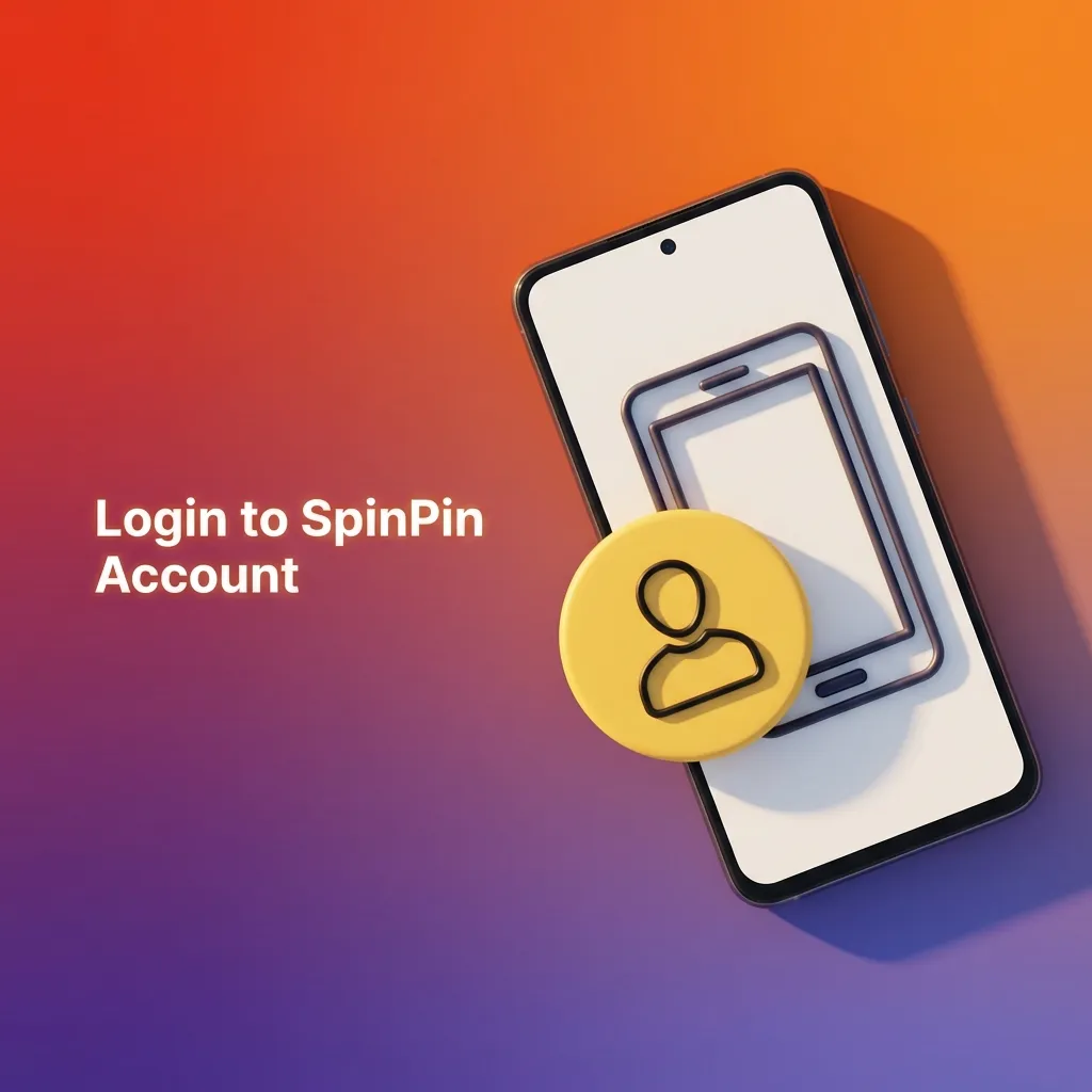SpinPin account login page showing sign-in button, email and password fields, and biometric login options for mobile app
