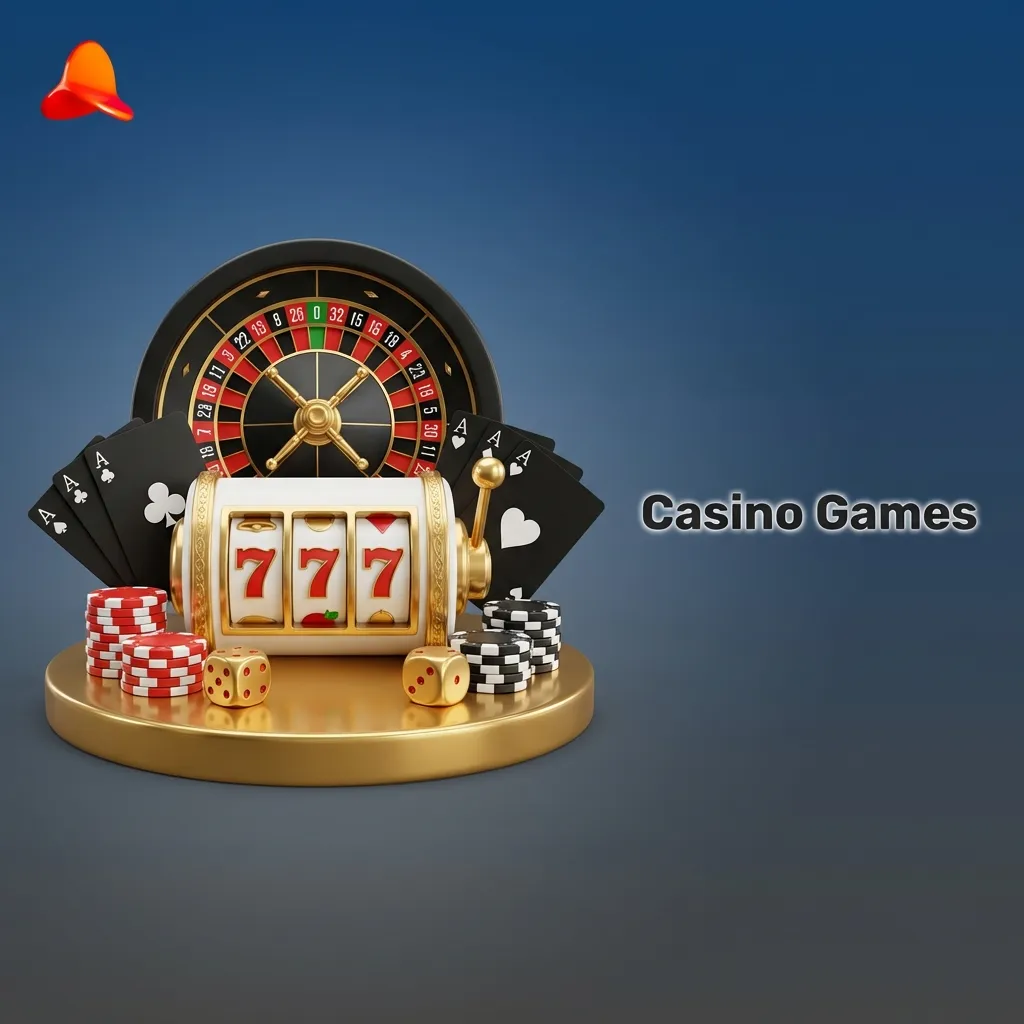 Casino floor with slot machines, roulette tables, and card games from top providers like Evolution and Pragmatic Play.