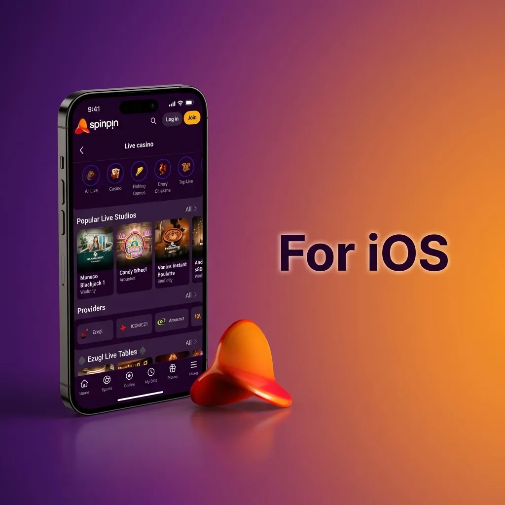 SpinPin iOS app installation guide showing steps from Safari download to login on iPhone and iPad devices