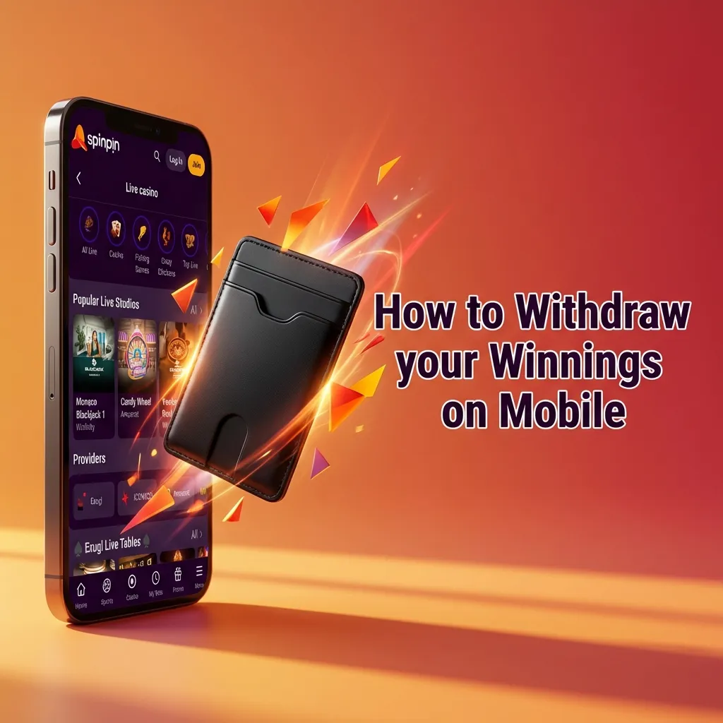 Step-by-step guide showing how to withdraw winnings from SpinPin mobile casino, including verification and processing times.